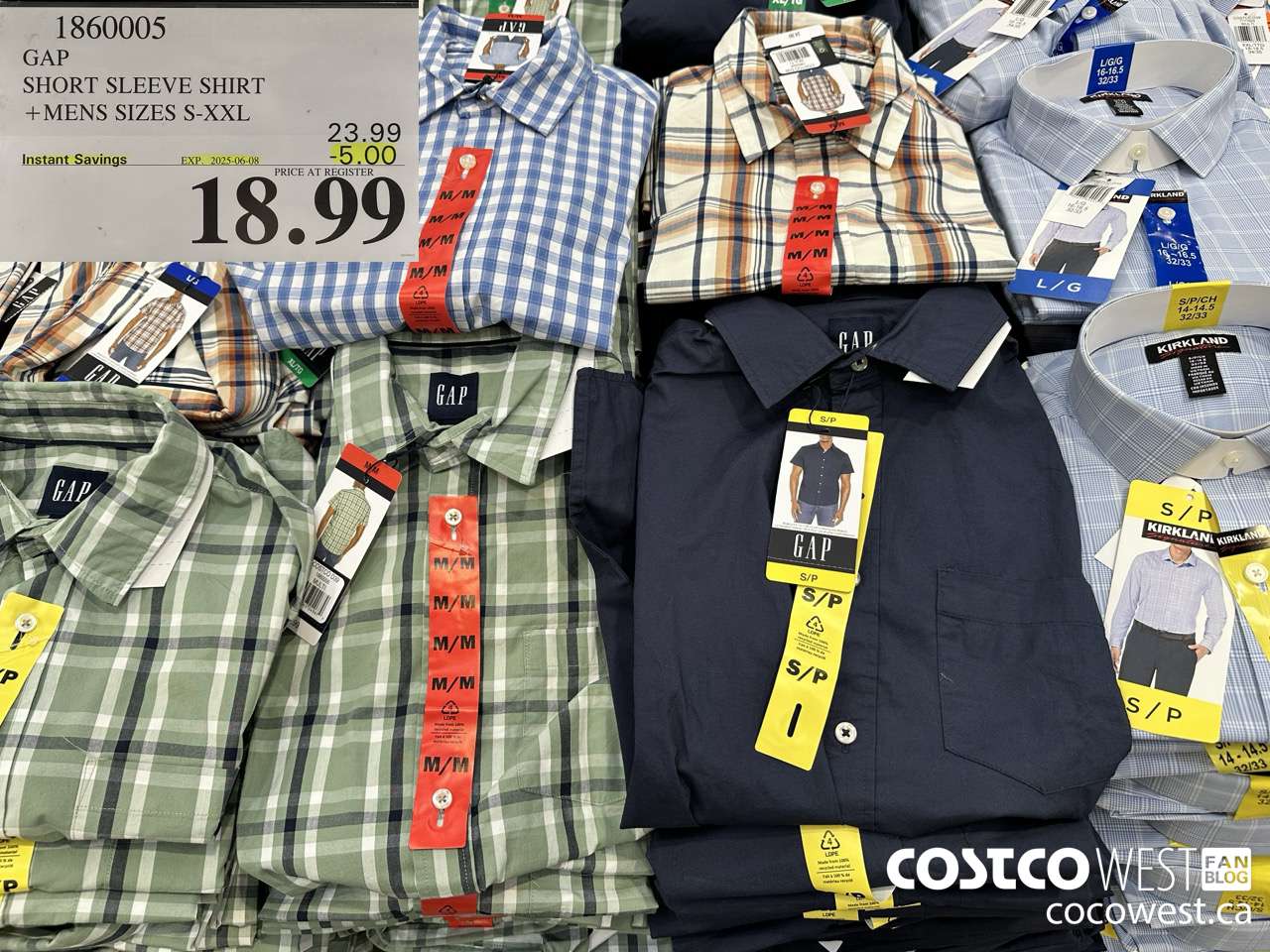 1860005 GAP SHORT SLEEVE SHIRT MENS SIZES S-XXL ($5.00 INSTANT SAVINGS EXPIRES ON 2025-06-08) $18.99