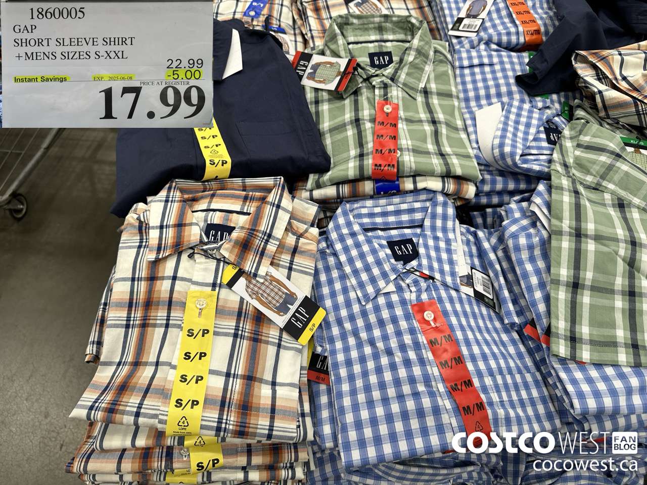 1860005 GAP SHORT SLEEVE SHIRT MENS SIZES S-XXL ($5.00 INSTANT SAVINGS EXPIRES ON 2025-06-08) $17.99