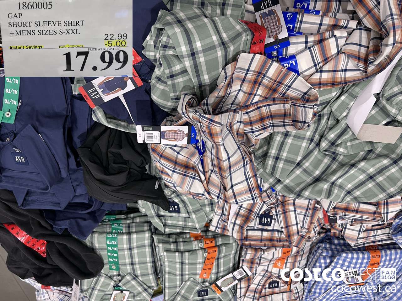 1860005 GAP SHORT SLEEVE SHIRT MENS SIZES S-XXL ($5.00 INSTANT SAVINGS EXPIRES ON 2025-06-08) $17.99