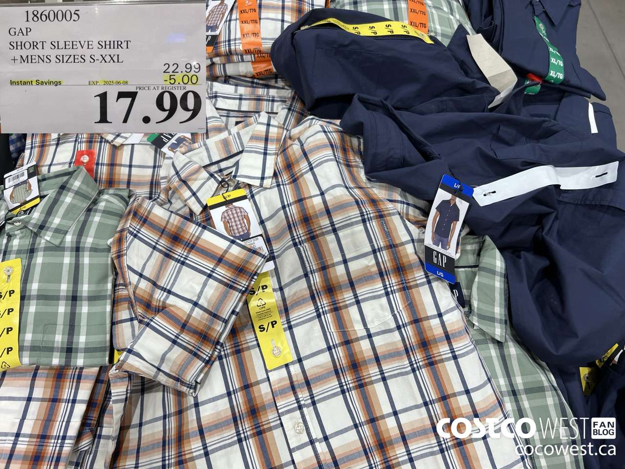 1860005 GAP SHORT SLEEVE SHIRT MENS SIZES S-XXL ($5.00 INSTANT SAVINGS EXPIRES ON 2025-06-08) $17.99