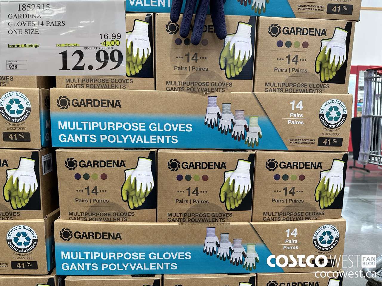 1852515 GARDENA GLOVES 14 PAIR ONE SIZE ($4.00 INSTANT SAVINGS EXPIRES ON 2025-05-11) $12.99