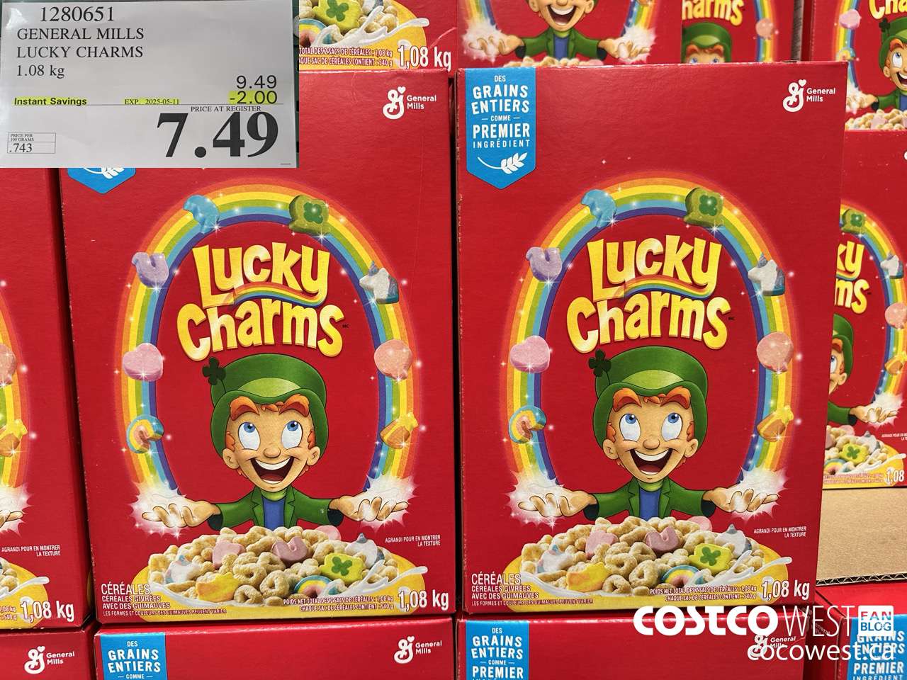 1280651 GENERAL MILLS LUCKY CHARMS 1.08KG ($2.00 INSTANT SAVINGS EXPIRES ON 2025-05-11) $7.49