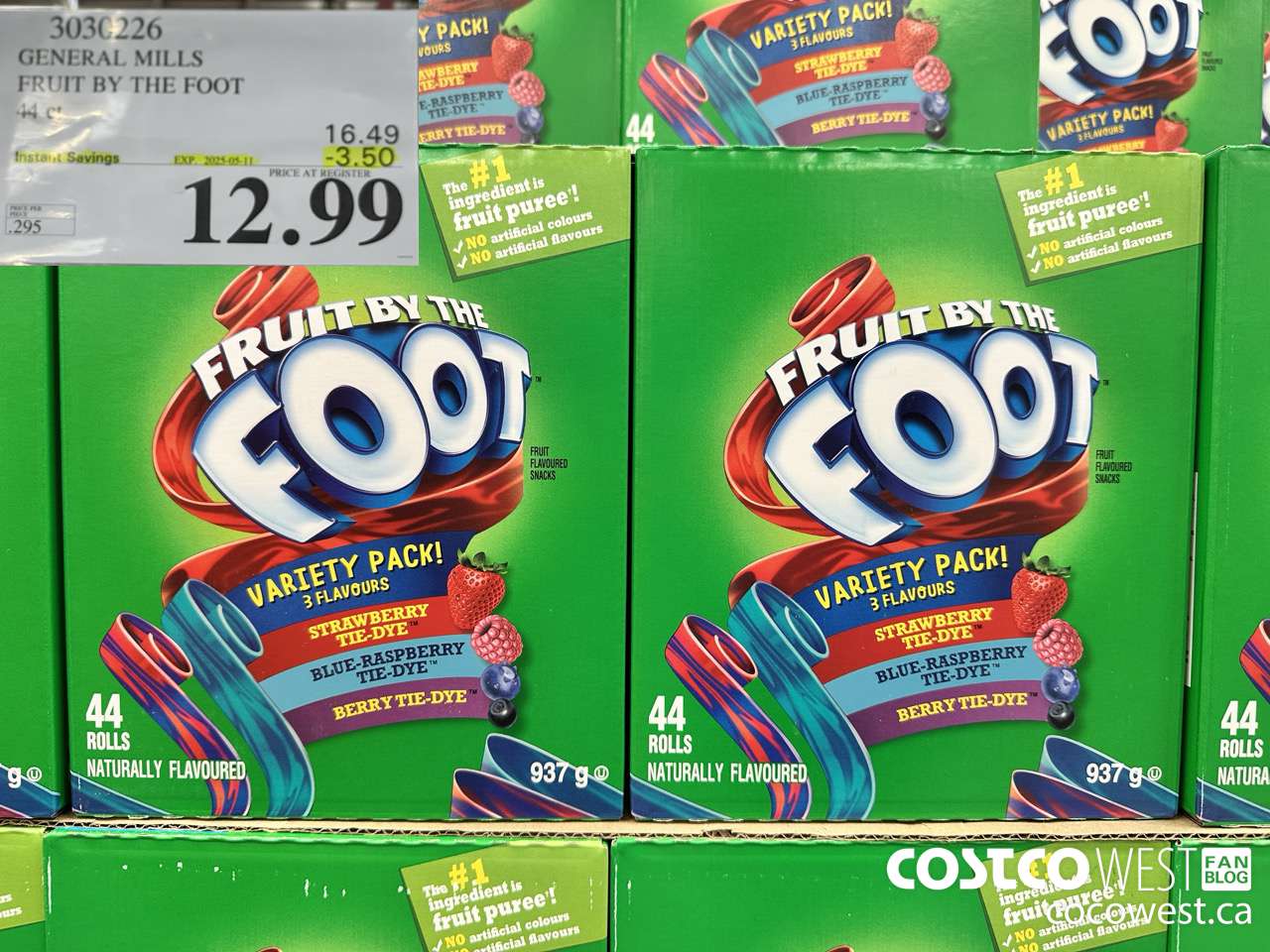 3030226 GENERAL MILLS FRUIT BY THE FOOT 44 ct ($3.50 INSTANT SAVINGS EXPIRES ON 2025-05-11) $12.99