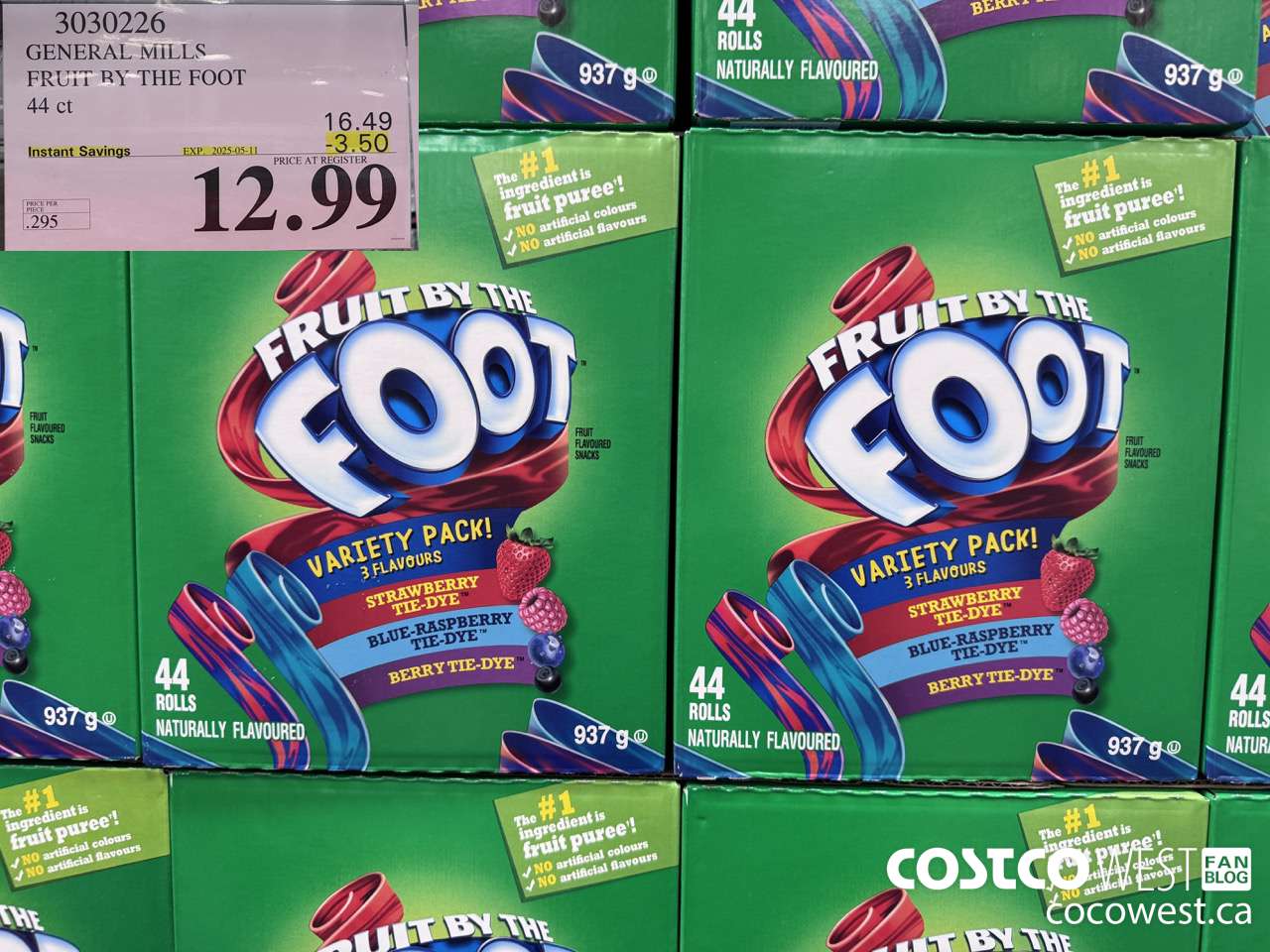 3030226 GENERAL MILLS FRUIT BY THE FOOT 44 ct ($3.50 INSTANT SAVINGS EXPIRES ON 2025-05-11) $12.99