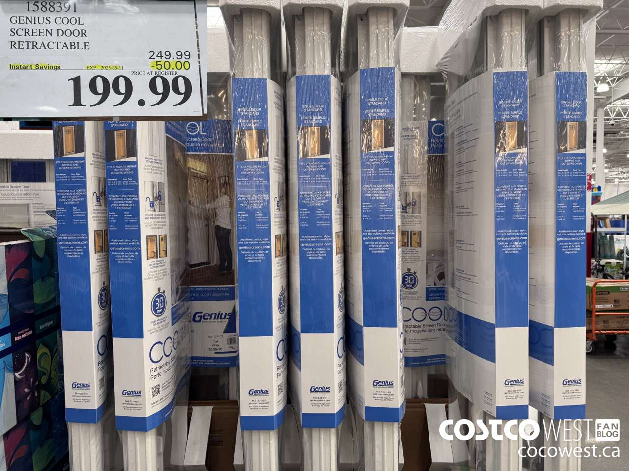 1588391 GENIUS COOL SCREEN DOOR RETRACTABLE ($50.00 INSTANT SAVINGS EXPIRES ON 2025-05-11) $199.99