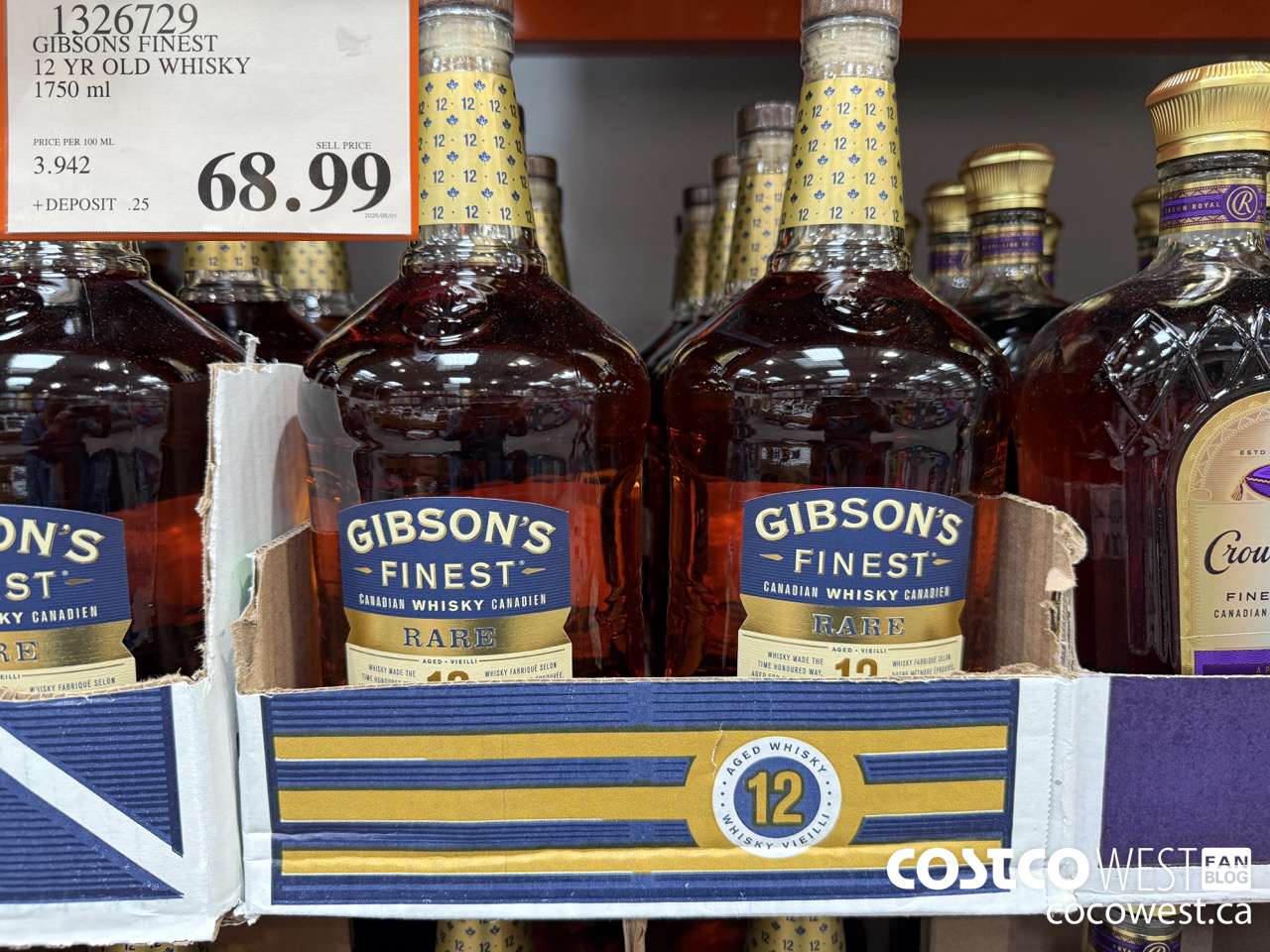1326729 GIBSONS FINEST 12 YR OLD WHISKY 1750 ML $68.99