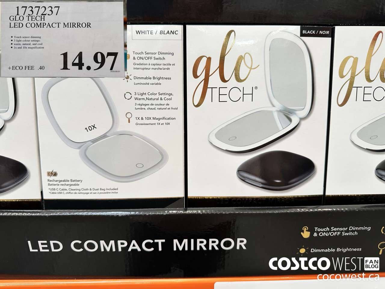 1737237 GLO TECH LED COMPACT MIRROR $14.97