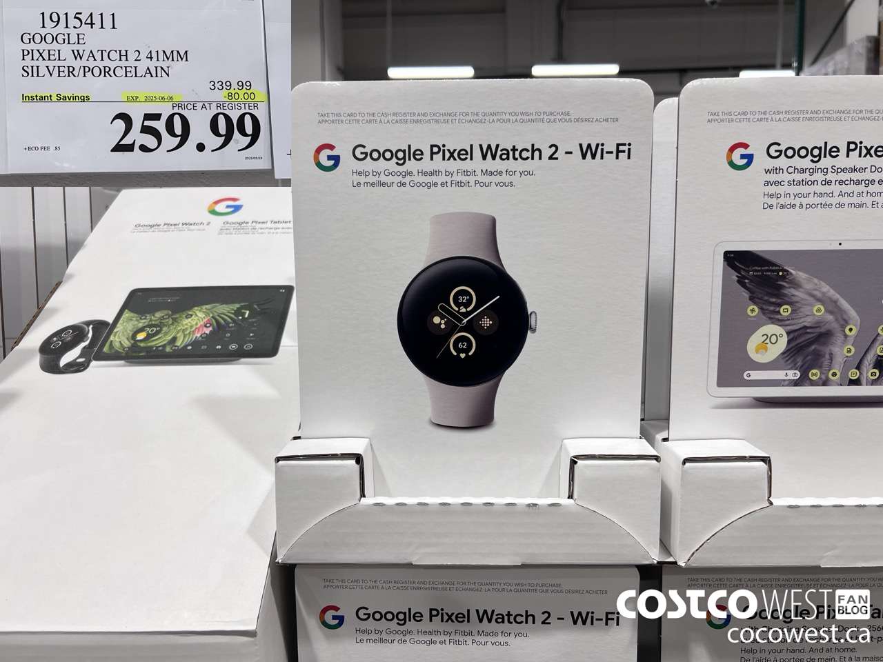 1915411 GOOGLE PIXEL WATCH 2 41MM SILVER/PORCELAIN ($80.00 INSTANT SAVINGS EXPIRES ON 2025-06-06) $259.99