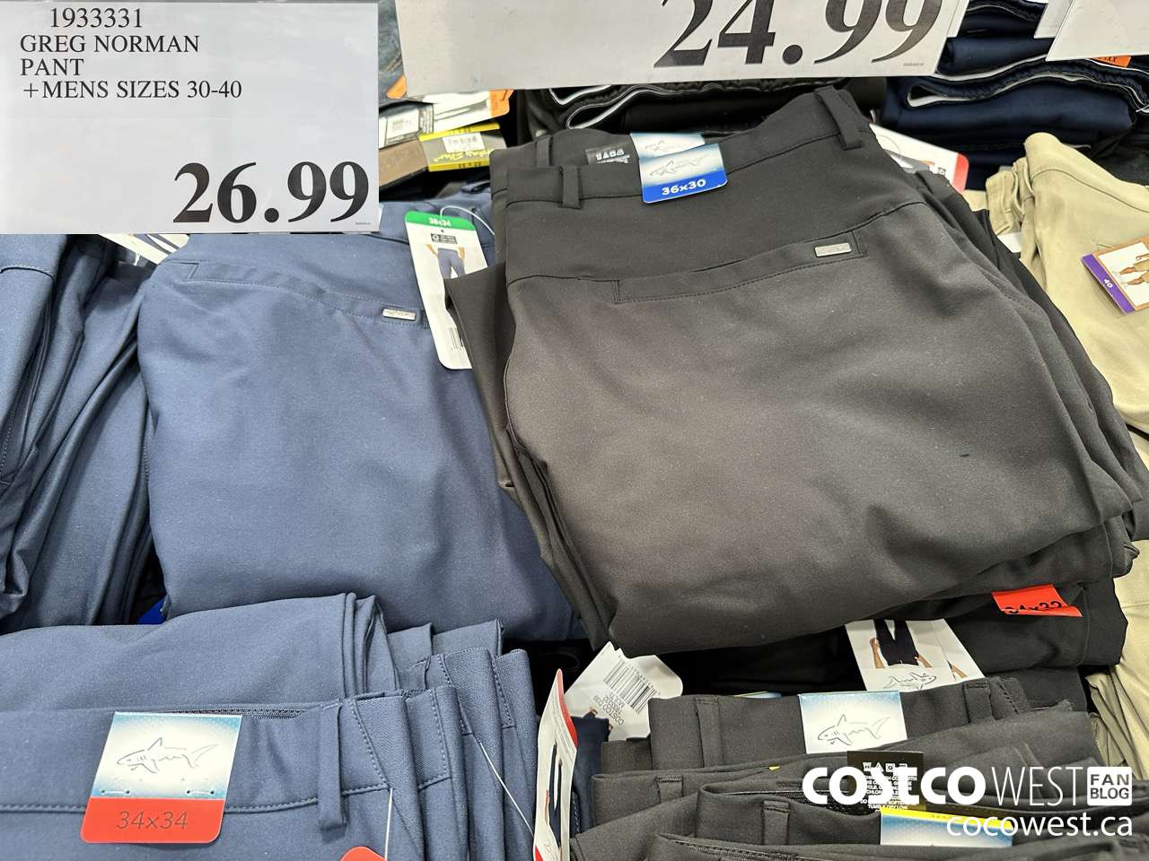 1933331 GREG NORMAN PANT MENS SIZES 30-40 $26.99