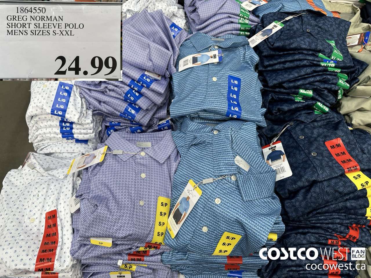 1864550 GREG NORMAN SHORT SLEEVE POLO MENS SIZES S-XXL $24.99