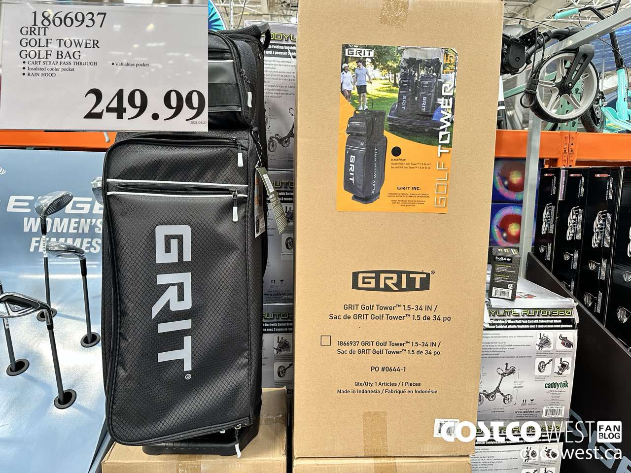 1866937 GRIT GOLF TOWER GOLF BAG $249.99