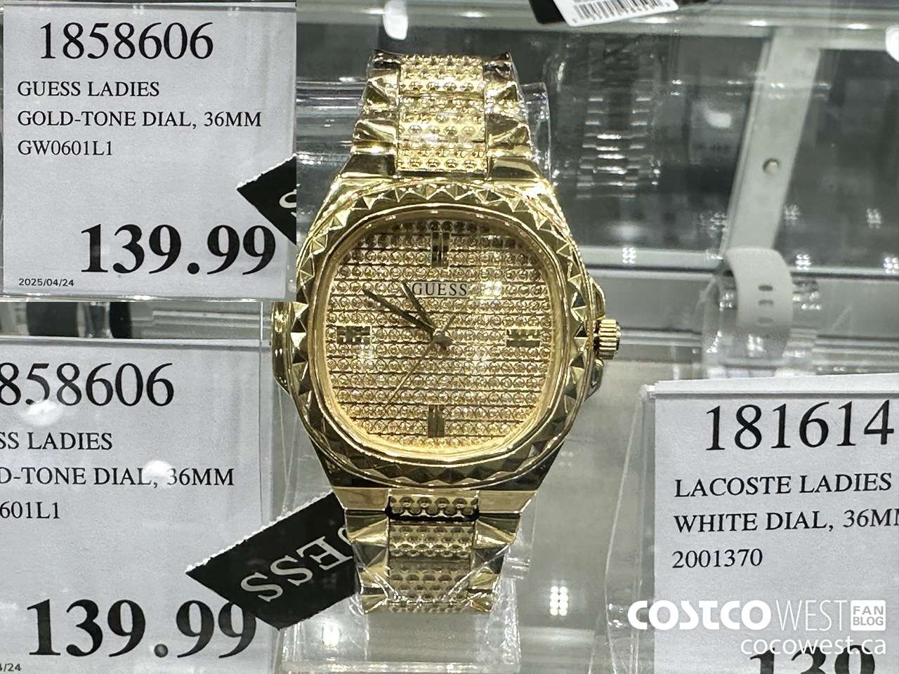 1858606 GUESS LADIES GOLD-TONE DIAL 36MM GW0601L1 $139.99