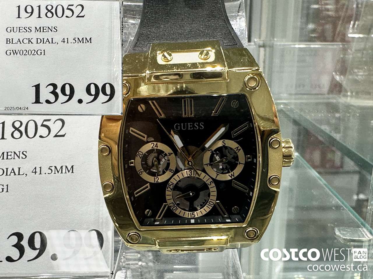 1918052 GUESS MENS BLACK DIAL, 41.5MM GW0202G1 $139.99