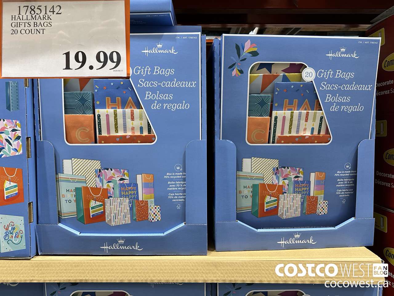 1785142 HALLMARK GIFT BAGS 20 COUNT $19.99