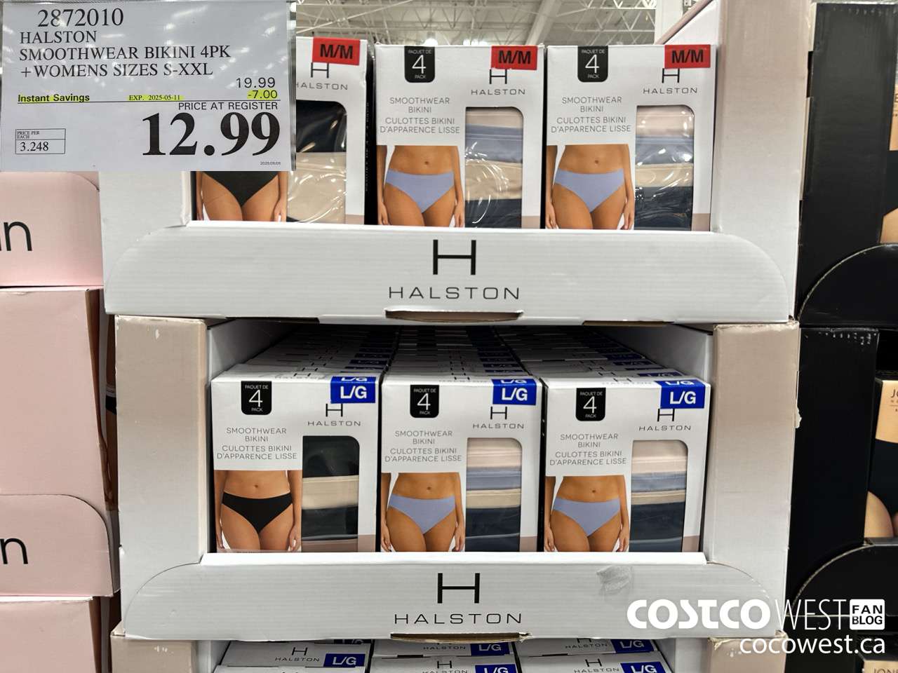 2872010 HALSTON SMOOTHWEAR BIKINI 4PK LADIES SIZES S-XXL ($7.00 INSTANT SAVINGS EXPIRES ON 2025-05-11) $12.99