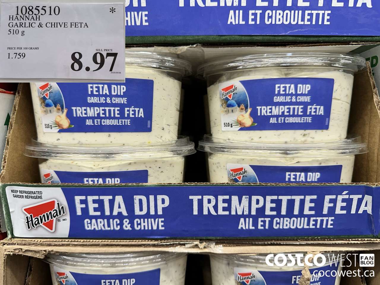 1085510 HANNAH GARLIC & CHIVE FETA 510G $8.97