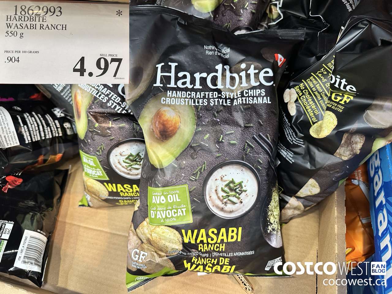 1862993 HARDBITE WASABI RANCH 550G $4.97