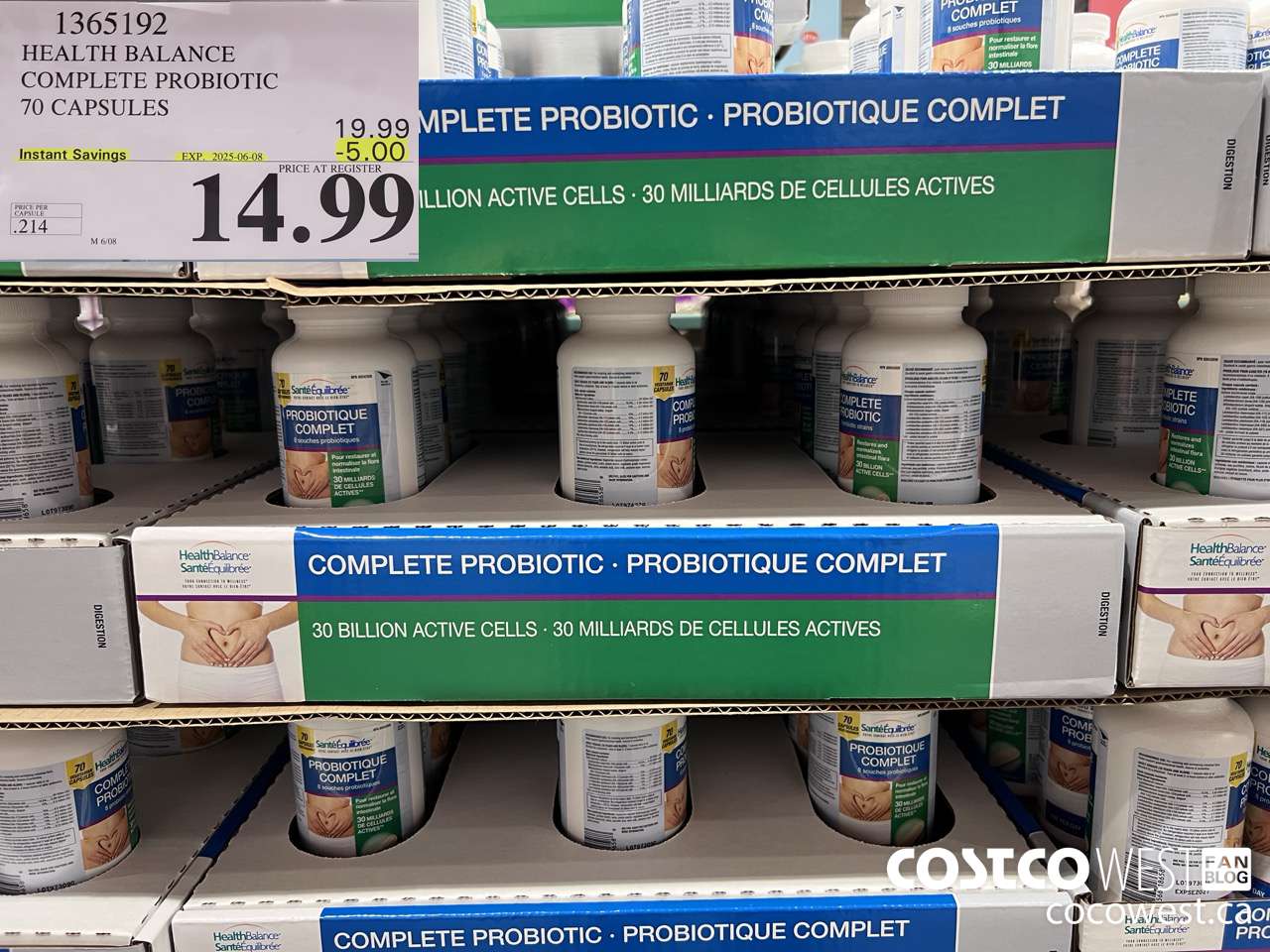 1365192 HEALTH BALANCE COMPLETE PROBIOTIC 70 CAPSULES ($5.00 INSTANT SAVINGS EXPIRES ON 2025-06-08) $14.99