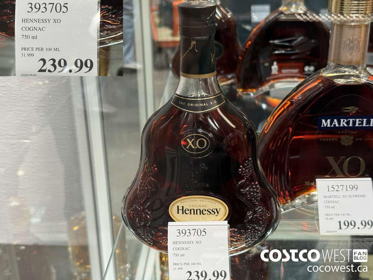 393705 HENNESY XO COGNAC 750ML $239.99