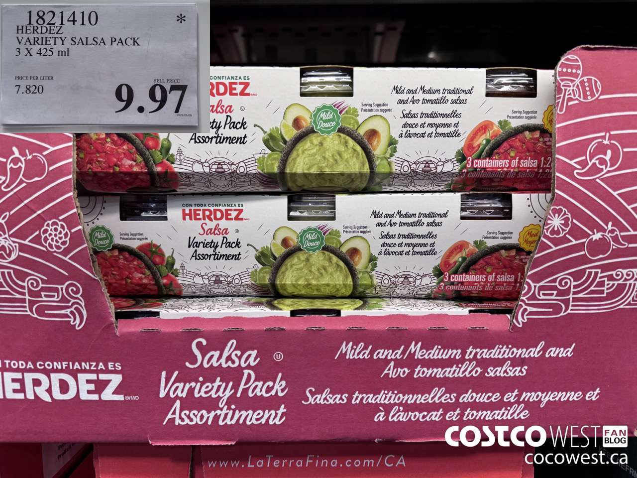 1821410 HERDEZ VARIETY SALSA PACK 3 X 425 ML $9.97