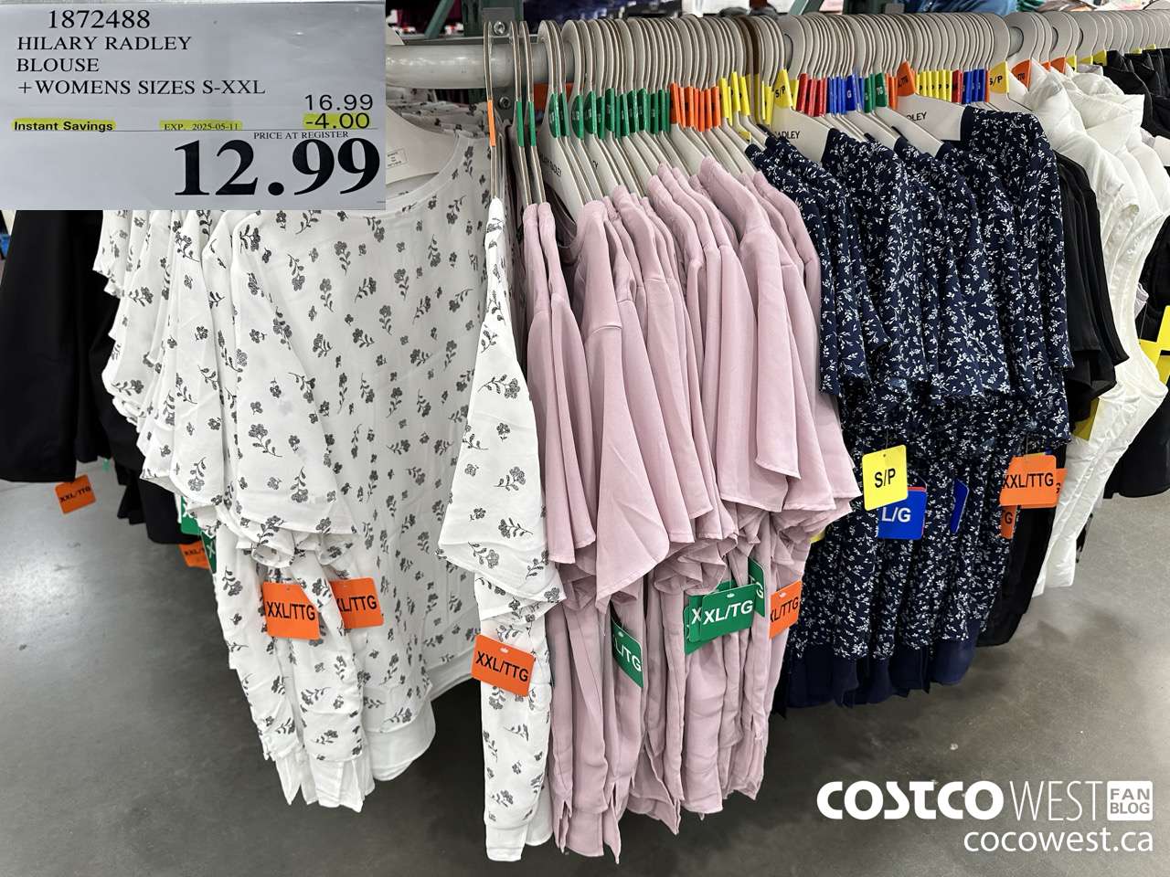 1872488 HILARY RADLEY BLOUSE WOMENS SIZES S-XXL ($4.00 INSTANT SAVINGS EXPIRES ON 2025-05-11) $12.99