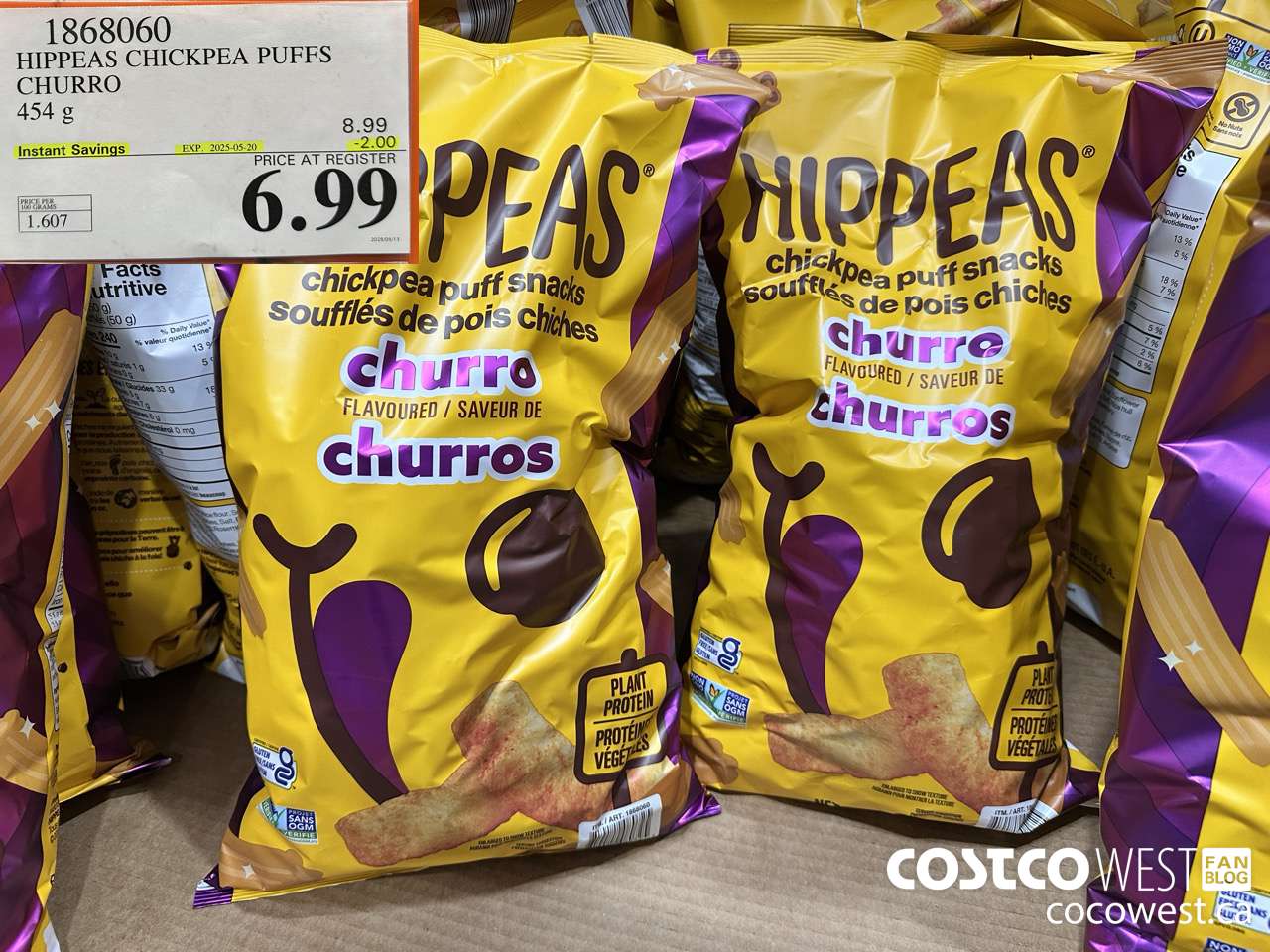1868060 HIPPEAS CHICKPEA PUFFS CHURRO 454G ($2.00 INSTANT SAVINGS EXPIRES ON 2025-05-20) $6.99
