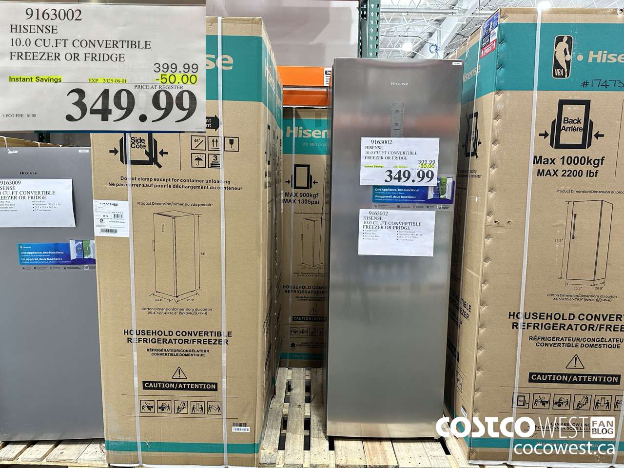 9163002 HISENSE 10.0 CU.FT CONVERTIBLE FREEZER OR FRIDGE ($50.00 INSTANT SAVINGS EXPIRES ON 2025-06-01) $349.99