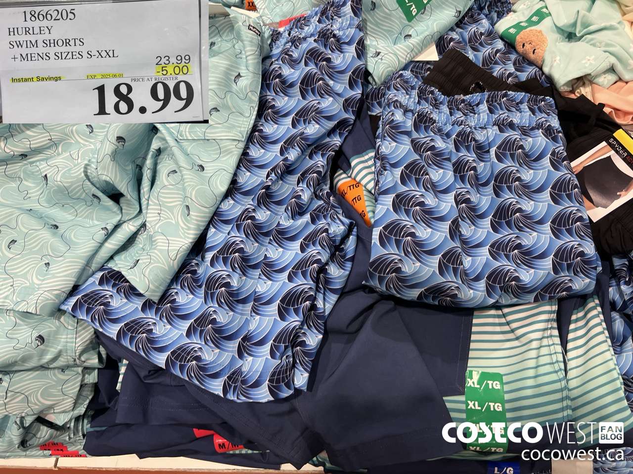 1866205 HURLEY SWIM SHORTS MENS SIZES S-XXL ($5.00 INSTANT SAVINGS EXPIRES ON 2025-06-01) $18.99