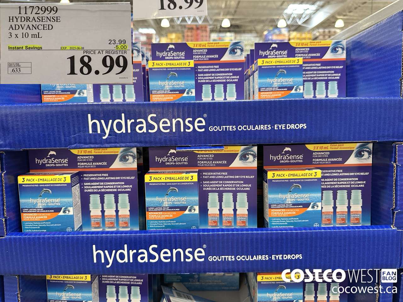 1172999 HYDRASENSE ADVANCED 3 x 10ML ($5.00 INSTANT SAVINGS EXPIRES ON 2025-06-08) $18.99