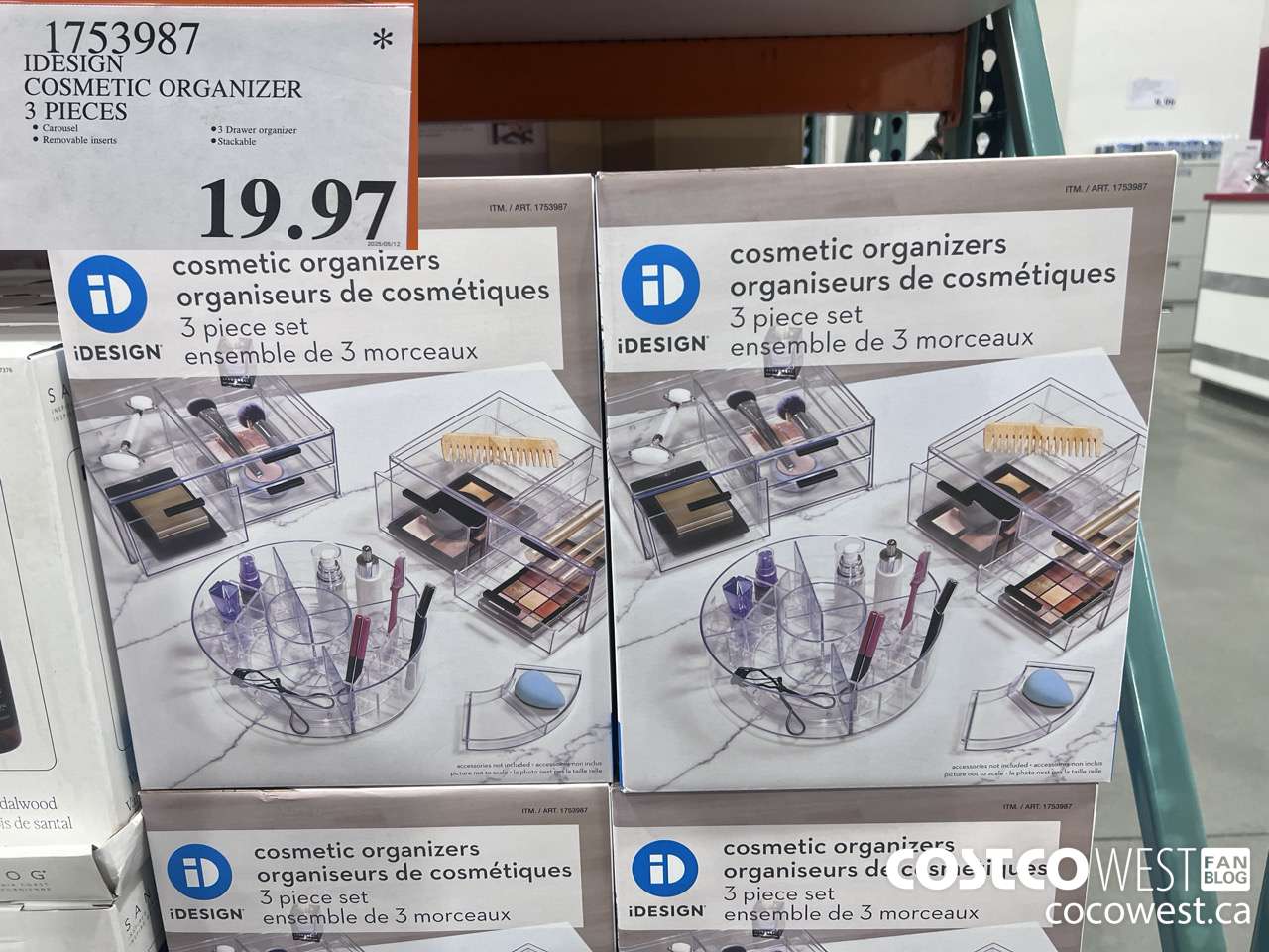 1753987 IDESIGN COSMETIC ORGANIZER 3PC SET $19.97