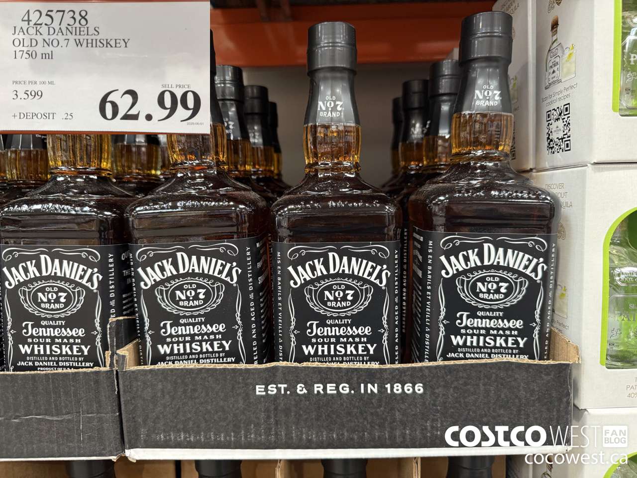 425738 JACK DANIELS OLD NO. 7 WHISKEY 1750 ML $62.99