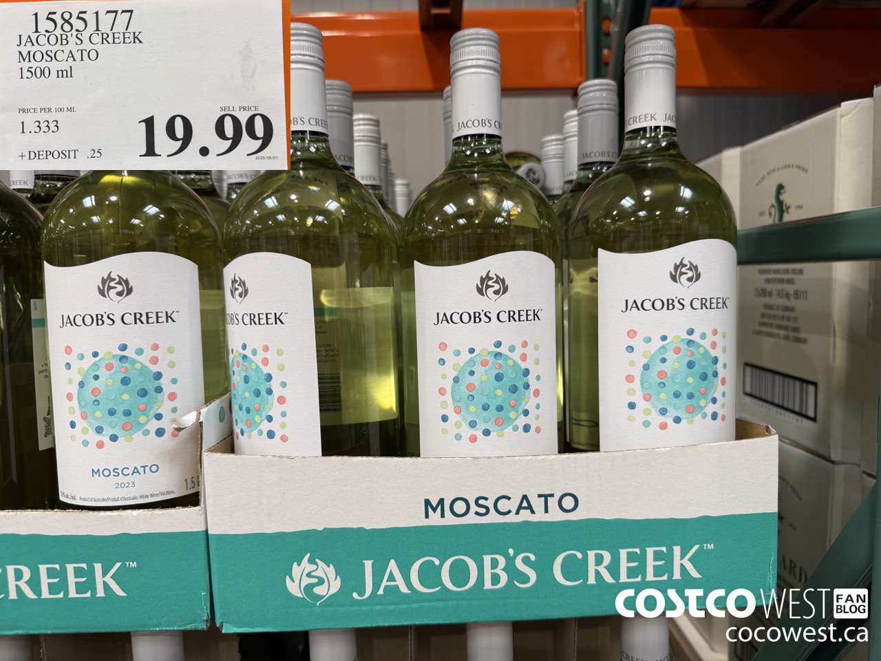 1585177 JACOB'S CREEK MOSCATO 1500 ML $19.99