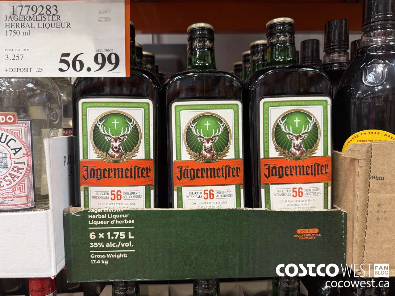 1779283 JAGERMEISTER HERBAL LIQUEUR 1750ML $56.99