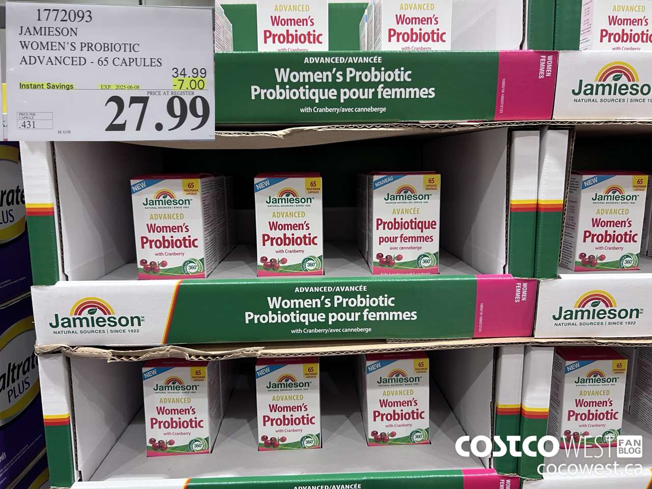 1772093 JAMIESON WOMEN'S PROBIOTIC ADVANCED - 65 CAPS ($7.00 INSTANT SAVINGS EXPIRES ON 2025-06-08) $27.99