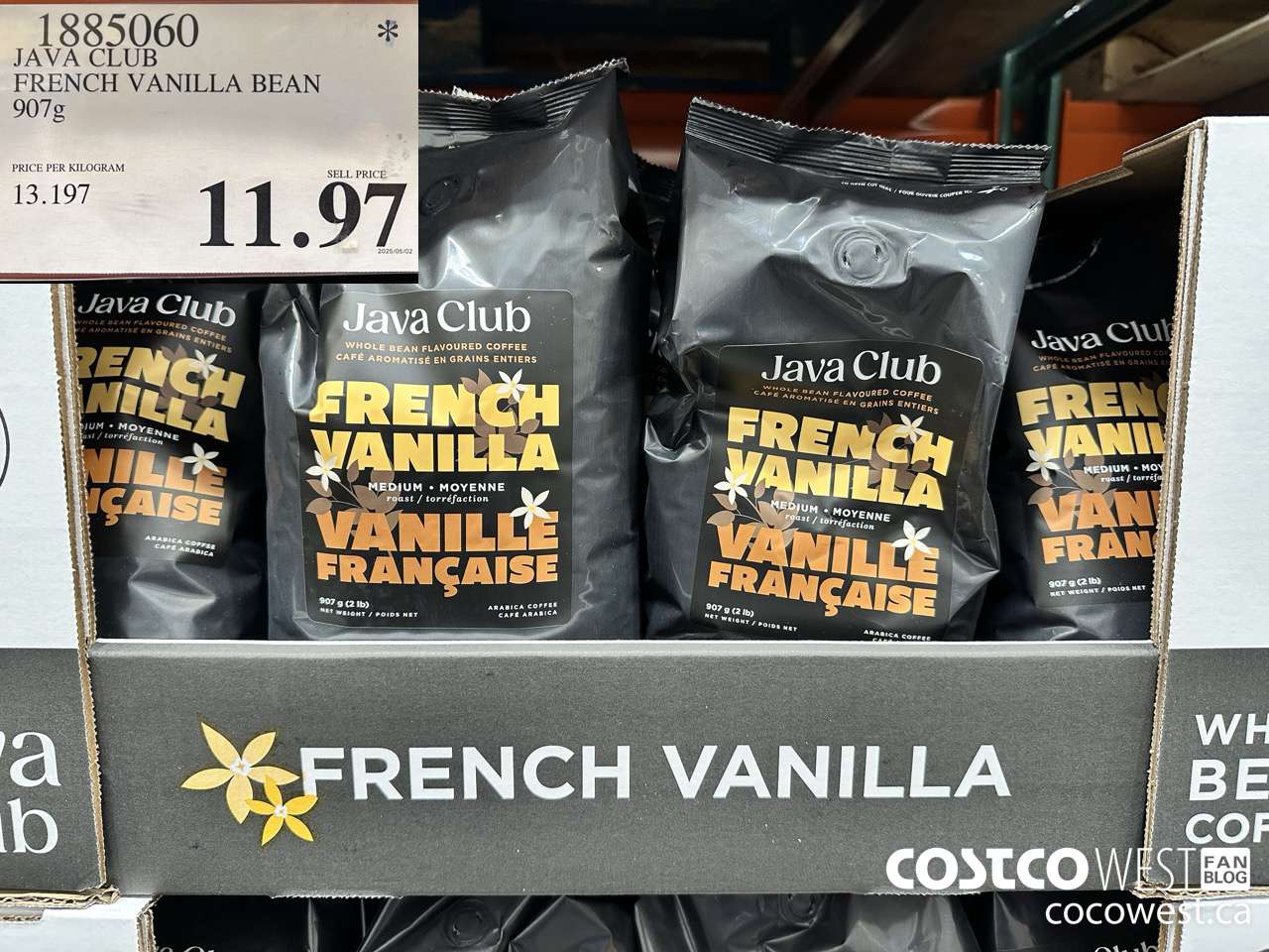 1885060 JAVA CLUB FRENCH VANILLA BEAN 907G $11.97