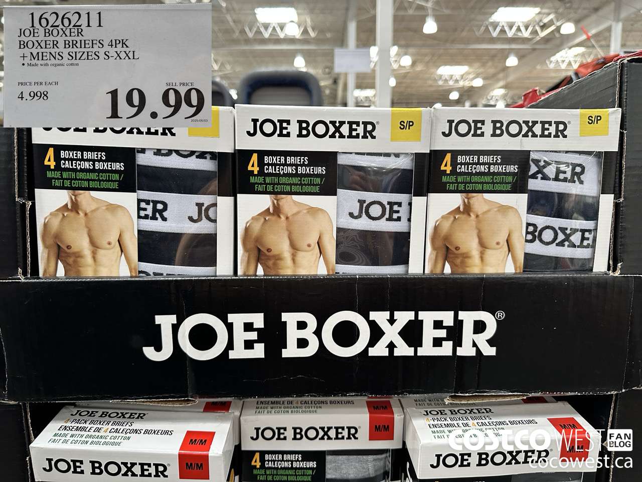 1626211 JOE BOXER BOXER BRIEFS 4PK MENS SIZES S-XXL $19.99