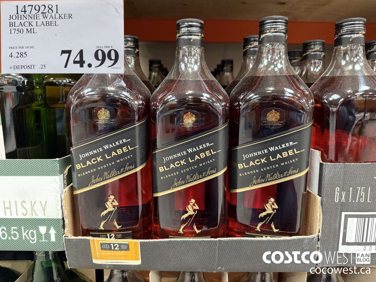 1479281 JOHNNIE WALKER BLACK LABEL 1750ML $74.99