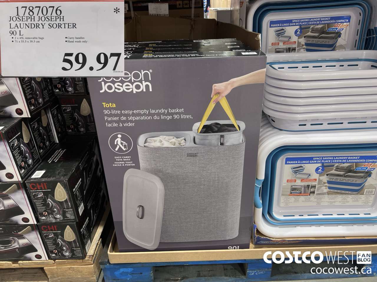 1787076 JOSEPH JOSEPH LAUNDRY SORTER 90 L $59.97