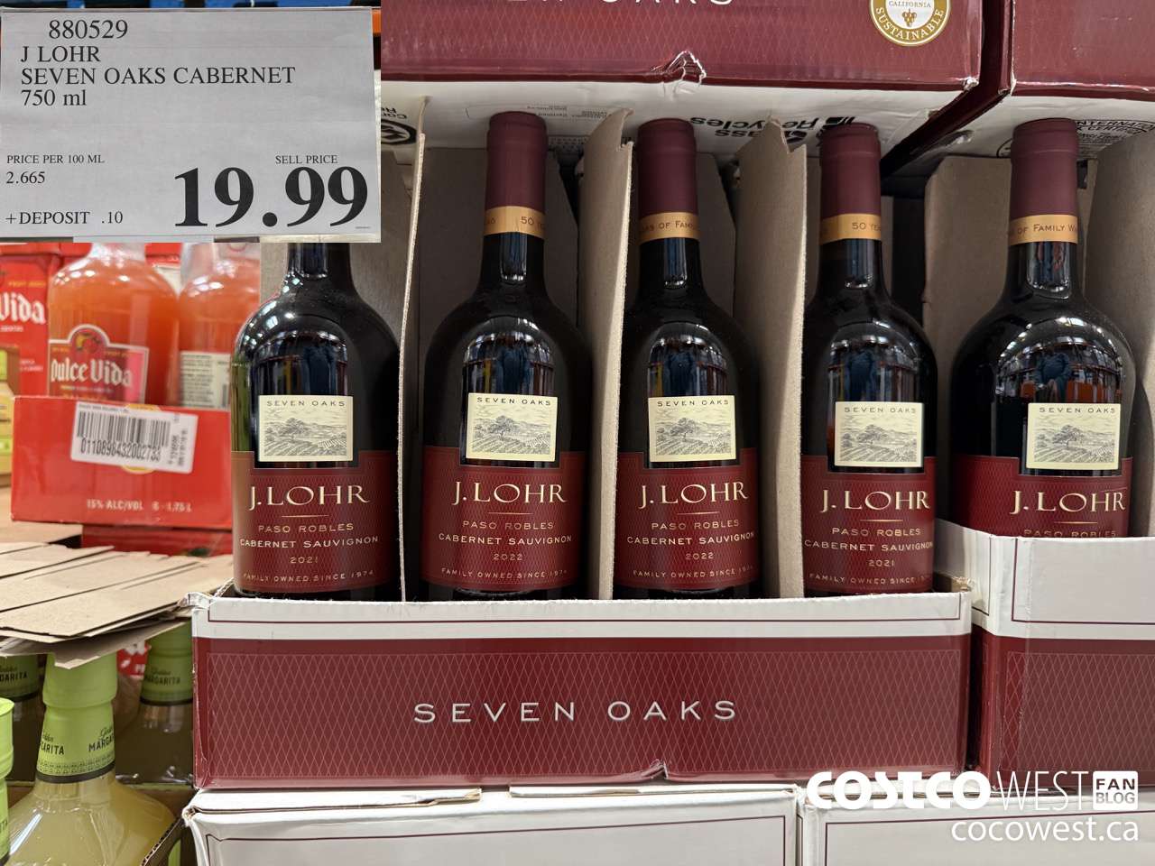 880529 J LOHR SEVEN OAKS CABERNET 750 ML $19.99