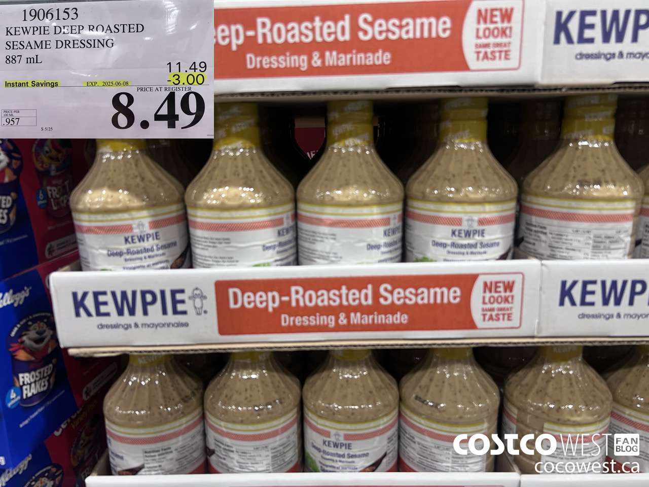 1906153 KEWPIE DEEP ROASTED SESAME DRESSING 887 mL ($3.00 INSTANT SAVINGS EXPIRES ON 2025-06-08) $8.49