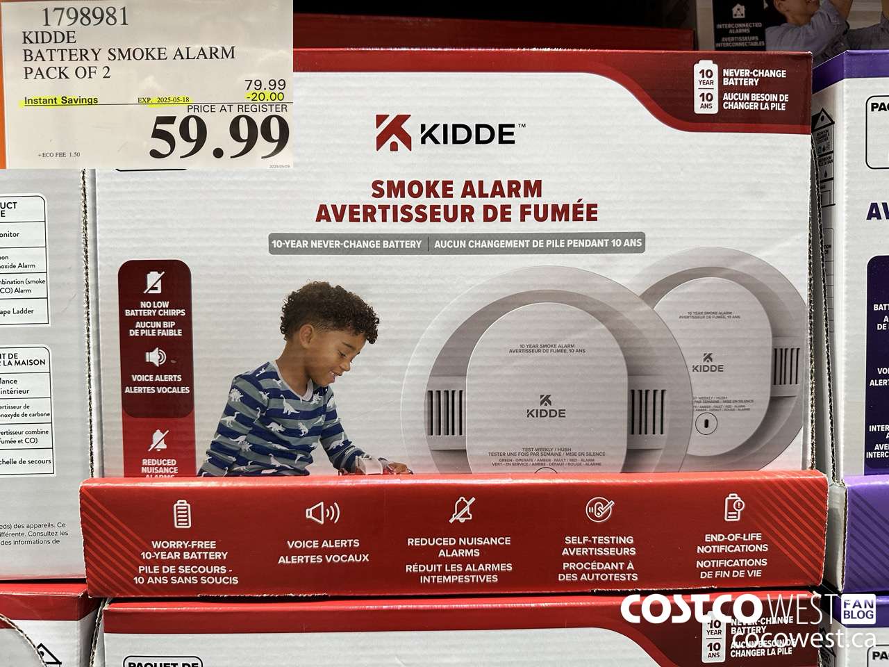 1798981 KIDDE BATTERY SMOKE ALARM PACK OF 2 ($20.00 INSTANT SAVINGS EXPIRES ON 2025-05-18) $59.99
