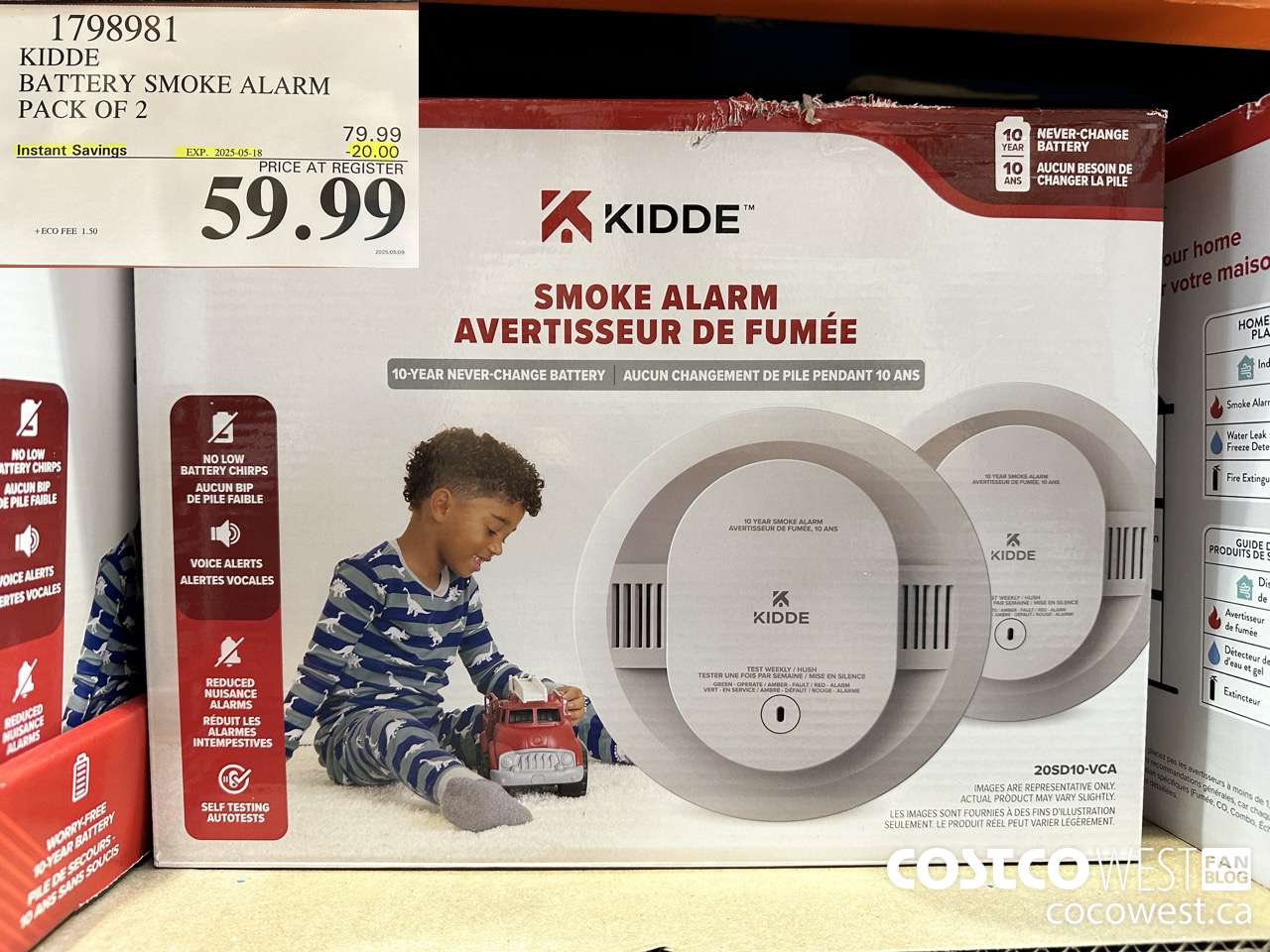 1798981 KIDDE BATTERY SMOKE ALARM PACK OF 2 ($20.00 INSTANT SAVINGS EXPIRES ON 2025-05-18) $59.99