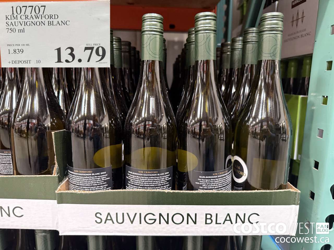 107707 KIM CRAWFORD SAUVIGNON BLANC 750ML $13.79