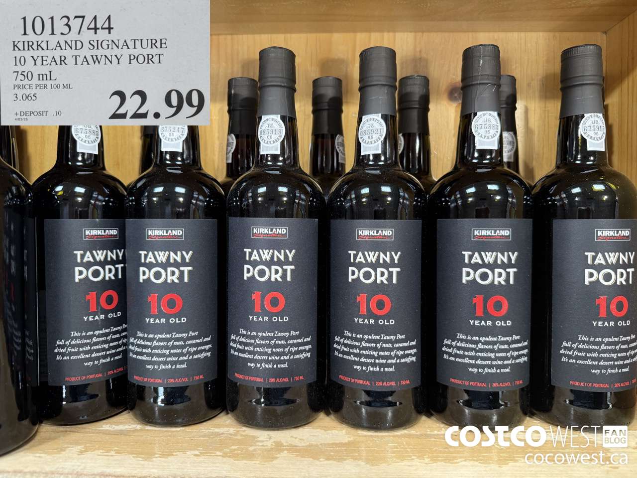 1013744 KIRKLAND SIGNATURE 10 YEAR TAWNY PORT 750 ML $22.99