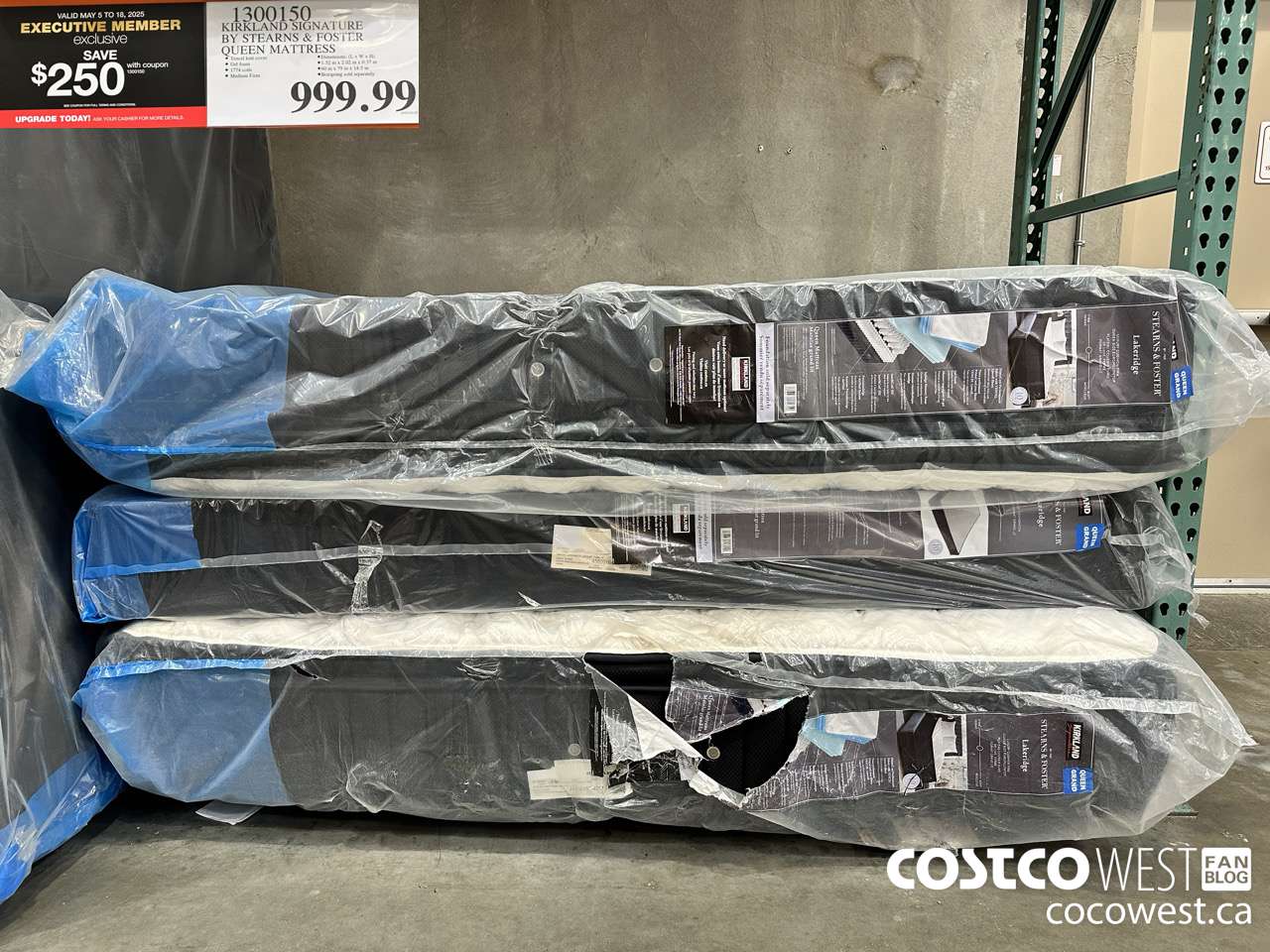 1300150 KIRKLAND SIGNATURE BY STEARNS & FOSTER QUEEN MATTRESS ($250.00 INSTANT SAVINGS EXPIRES ON 2025-05-18) $749.99