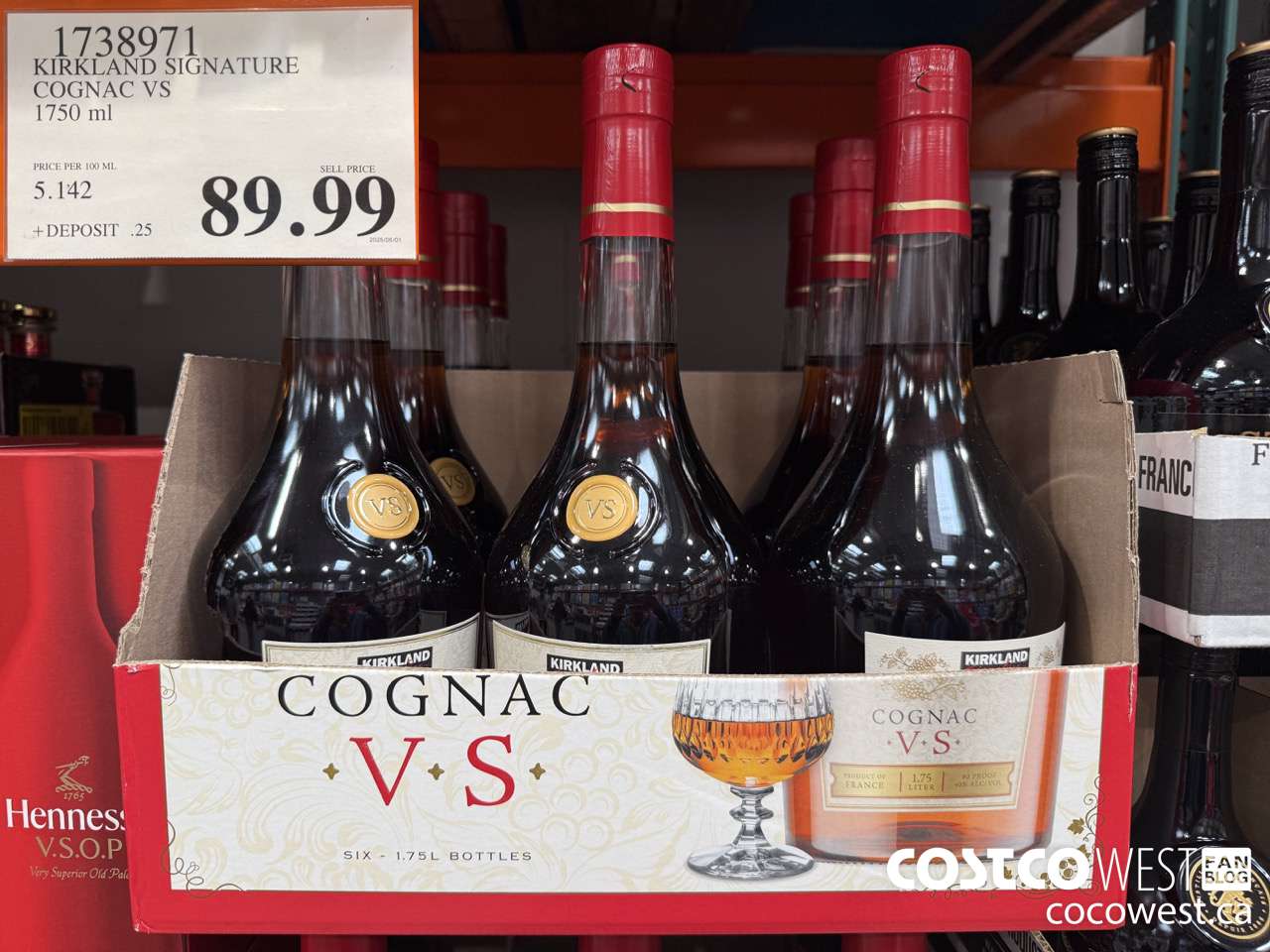 1738971 KIRKLAND SIGNATURE COGNAC VS 1750ML $89.99