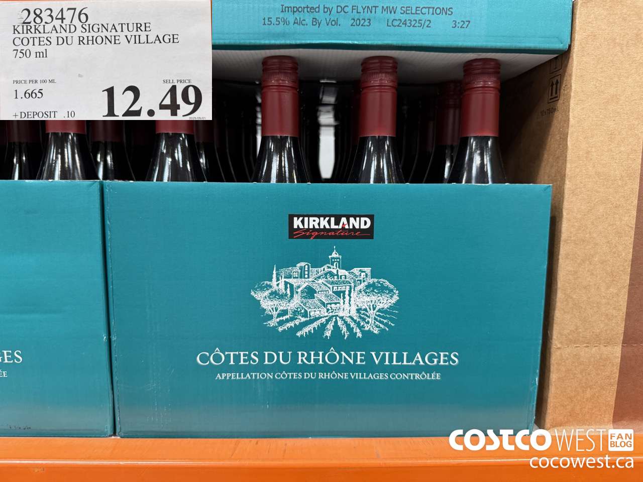 283476 KIRKLAND SIGNATURE COTES DU RHONE VILLAGE 750 ML $12.49
