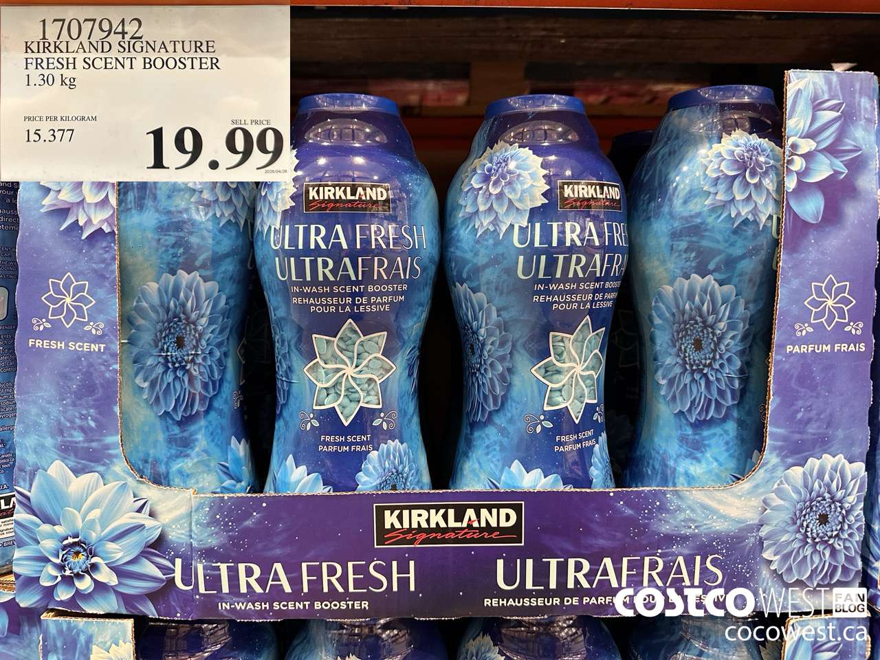 1707942 KIRKLAND SIGNATURE FRESH SCENT BOOSTER 1.30KG $19.99