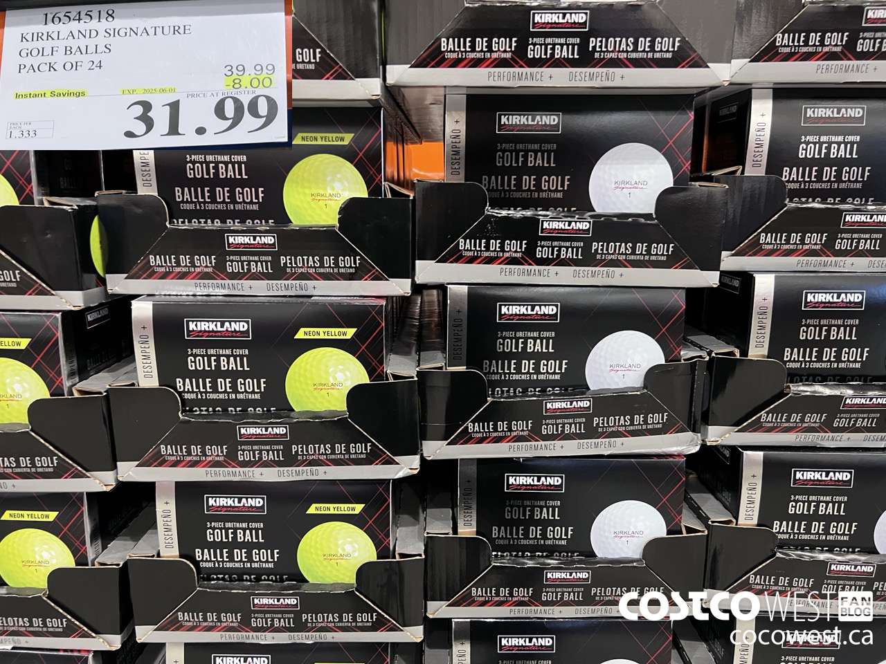 1654518 KIRKLAND SIGNATURE GOLF BALLS PACK OF 24 ($8.00 INSTANT SAVINGS EXPIRES ON 2025-06-01) $31.99