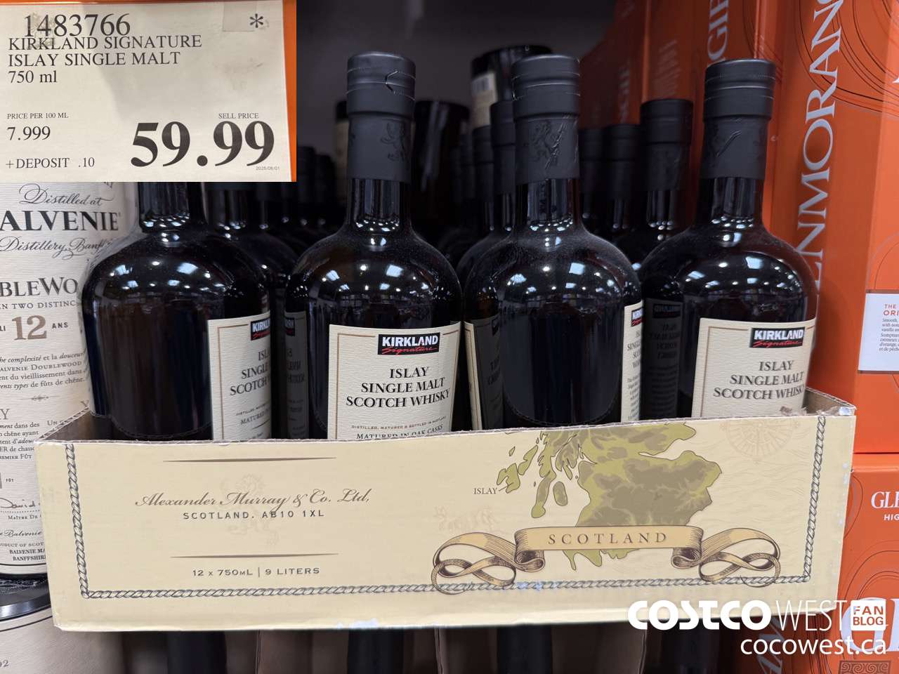 1483766 KIRKLAND SIGNATURE ISLAY SINGLE MALT 750ML $59.99